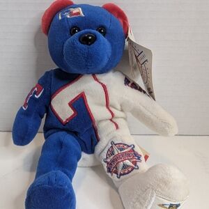 Team Bears Authentic Ivan “Pudge” Rodríguez #7 Texas Rangers MLB Beanie Bear NWT
